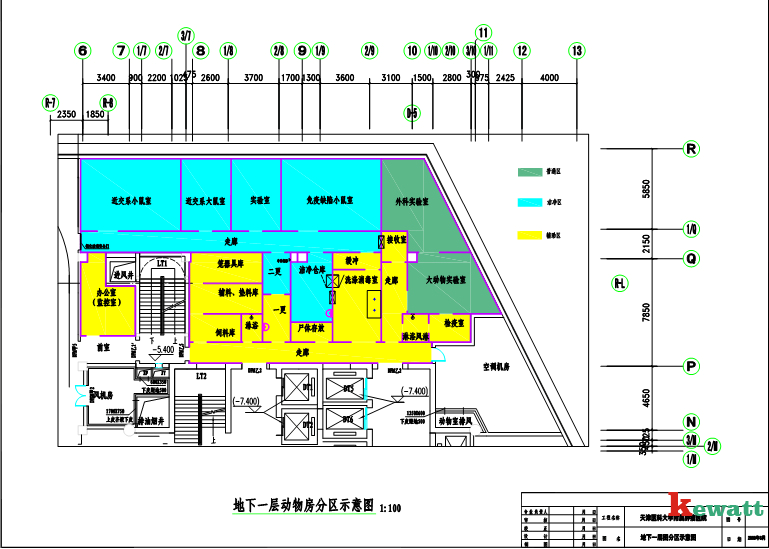 實驗室動物房分布圖